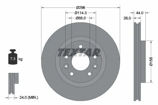 Textar 92274203 Диск тормозной NISSAN QASHQAI