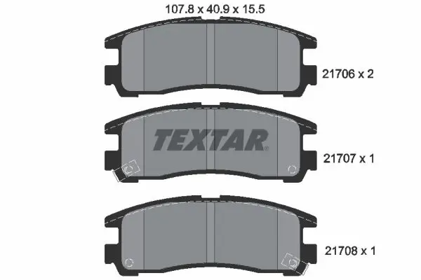 Textar 2170602 Колодки тормозные дисковые