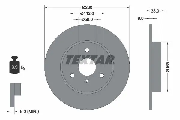 TEXTAR 92097603 Тормозной диск