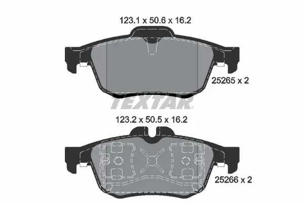 TEXTAR 2526501 Комплект тормозных колодок