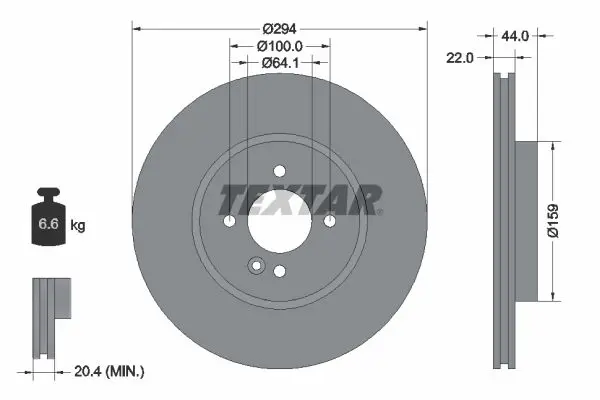 TEXTAR 92183503 Тормозной диск