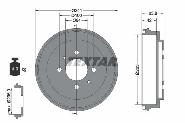 94026100 Тормозной барабан