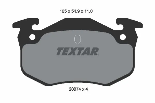 TEXTAR 2097401 Комплект тормозных колодок