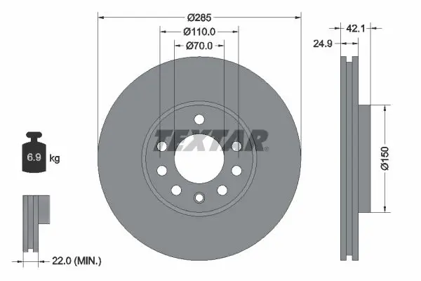 92118705 Диск тормозной TARCZA HAM