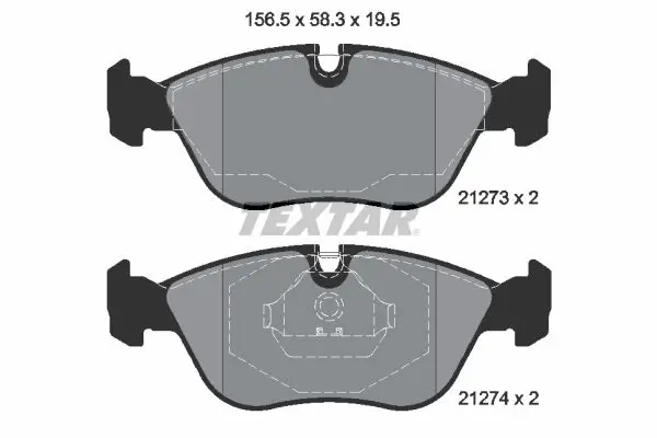 Textar 2127304 Тормозные колодки, комплект