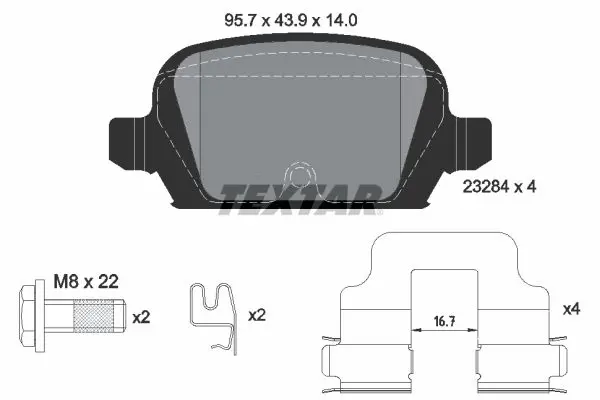 TEXTAR 2328404 Колодки тормозные дисковые