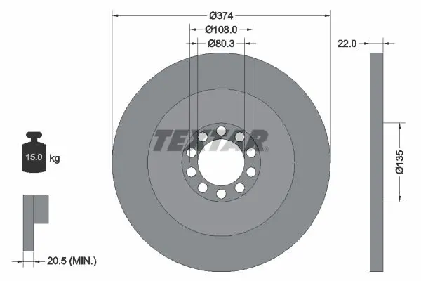 93015500 Тормозной диск