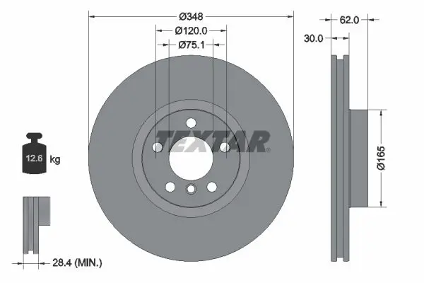 92160905 Диск тормозной BMW X5 3.0/4.8,