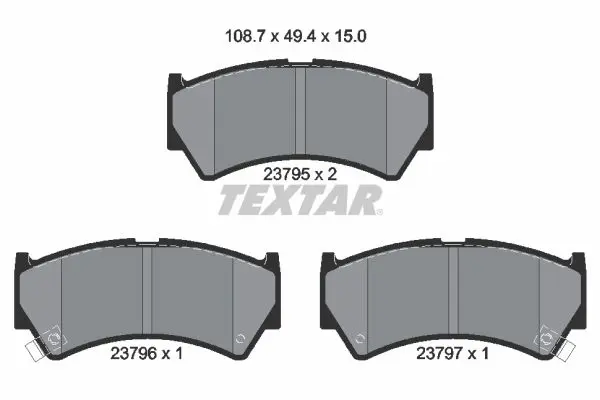 TEXTAR 2379501 Колодки тормозные FR SUZUKI