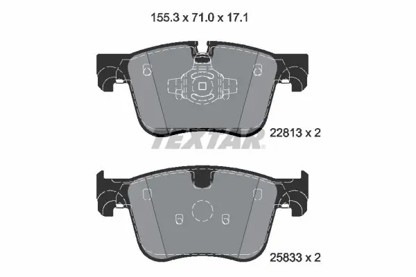 TEXTAR 2281301 Комплект тормозных колодок,
