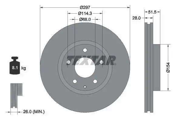 92257405 Диск тормозной передний Mazda
