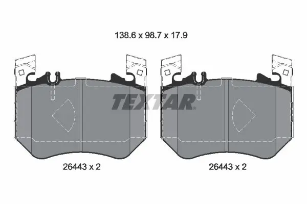 TEXTAR 2644301 КОМПЛЕКТ КОЛОДОК ТОРМОЗНЫ