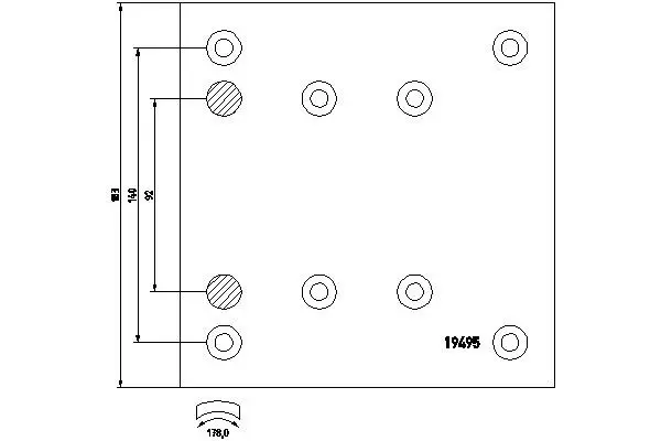 Textar 1949504 Накладки тормозные 19487 19495
