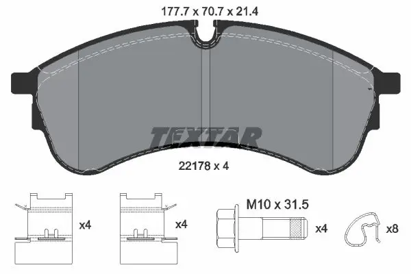 Textar 2217801 Колодки тормозные дисковые