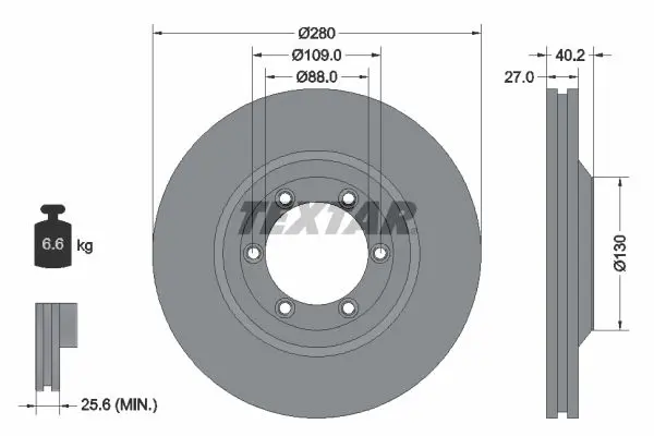 TEXTAR 92174803 Тормозной диск
