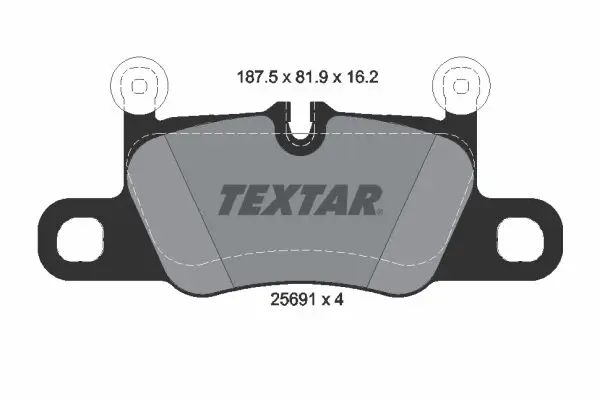 TEXTAR 2569101 Комплект тормозных колодок