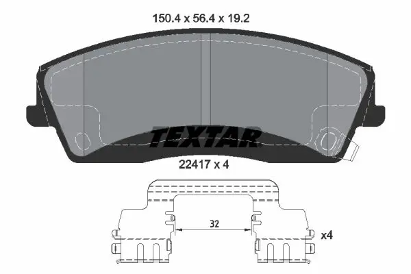 TEXTAR 2241701 Комплект тормозных колодок