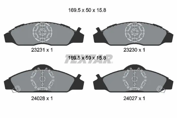 TEXTAR 2323101 Колодки тормозные дисковые