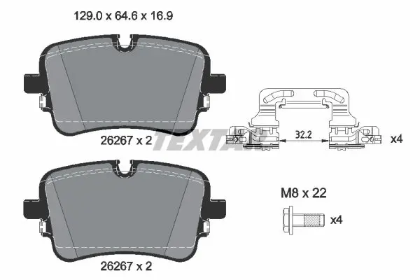 TEXTAR 2626701 Колодки тормозные комплект