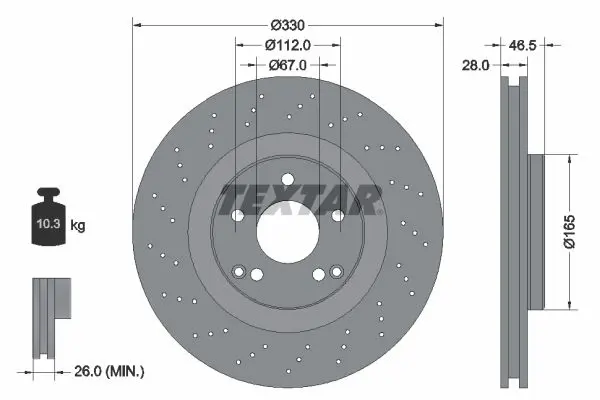 TEXTAR 92119803 Тормозной диск
