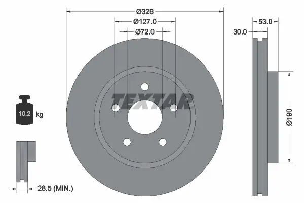 TEXTAR 92184505 Тормозной диск