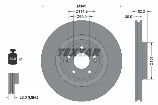 TEXTAR 92315103 Тормозной диск