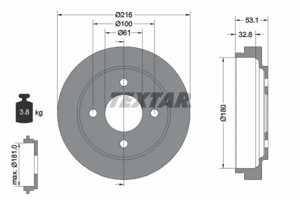 94024500 Тормозной барабан