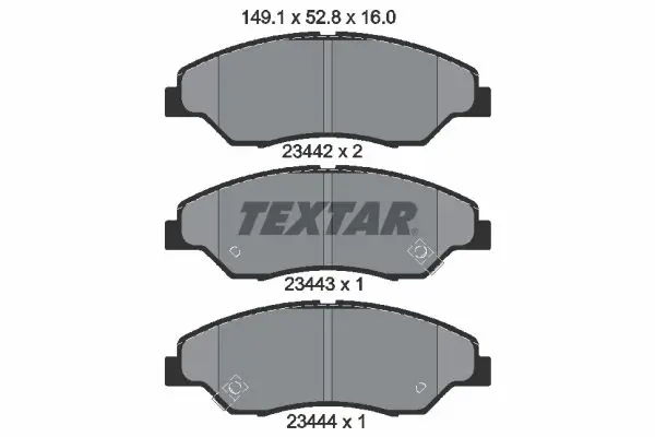 TEXTAR 2344201 Колодки тормозные передние