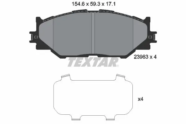 Textar 2398301 комплект колодок для дисковых
