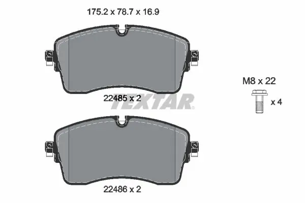 2248501 Колодки передние LAND ROVER