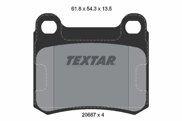 TEXTAR 2068703 Тормозные колодки