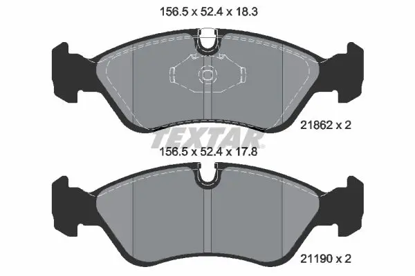 Textar 2186201 Колодки тормозные