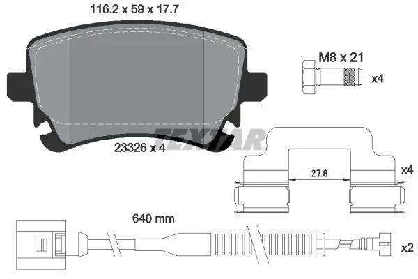 Textar 2332603 Колодки тормозные дисковые
