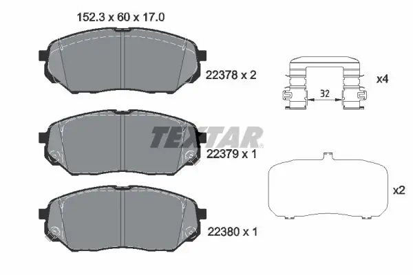 Textar 2237801 2237801 колодки дисковые