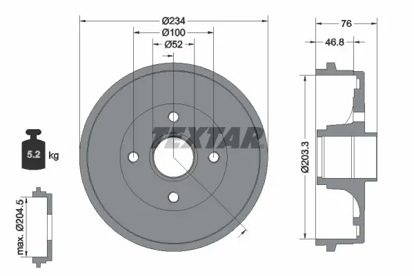 94033800 Тормозной барабан