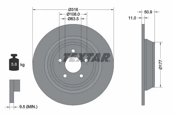 92292503 Диск тормозной задние FORD