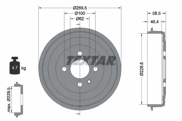 94009300 Тормозной барабан