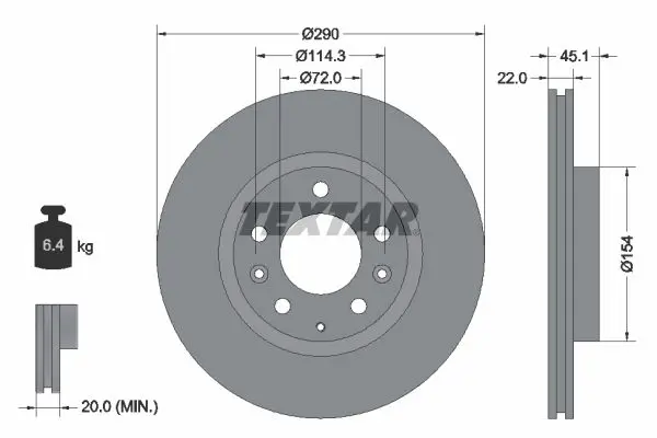 92175603 Тормозной диск PRO