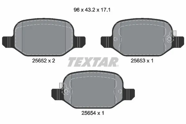 TEXTAR 2565201 Комплект тормозных колодок