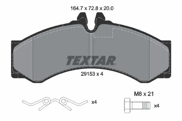 Textar 2915301 Колодки тормозные передние