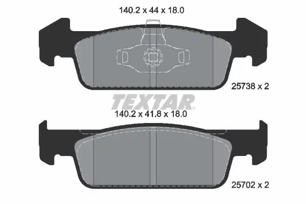 Textar 2573801 2573801 колодки дисковые