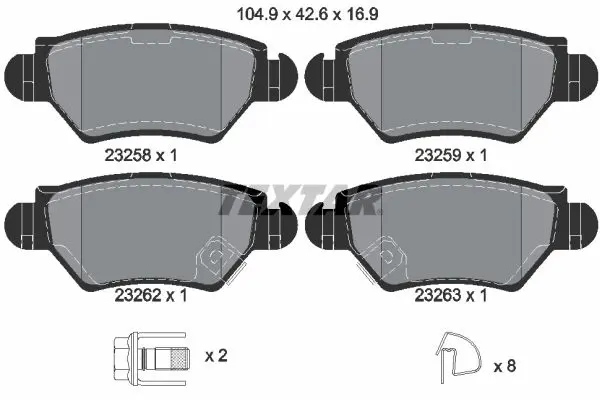 Textar 2325803 К-т дисков. тормоз. колодок