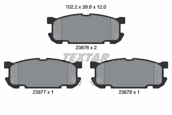 TEXTAR 2387601 Колодки тормозные дисковые