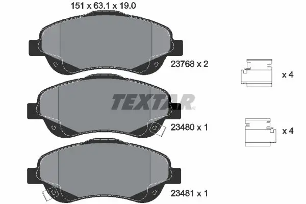 Textar 2376802 Колодки тормозные дисковые