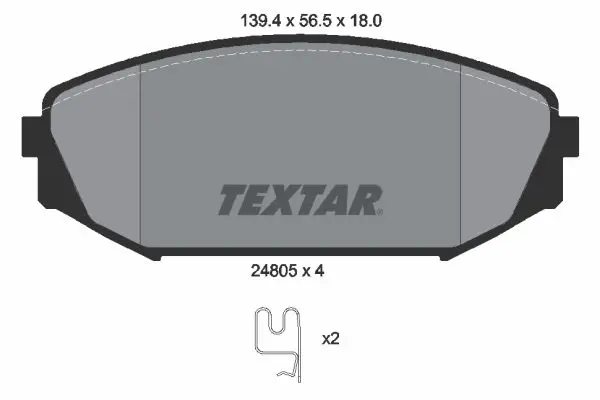 TEXTAR 2480501 Комплект тормозных колодок