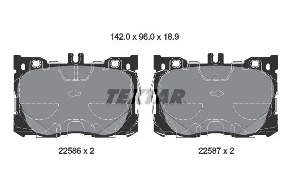 Textar 2258601 Колодки тормозные передние