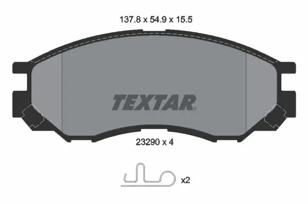 TEXTAR 2329002 Тормозные колодки