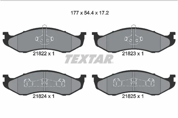 Textar 2182202 Комплект тормозных колодок
