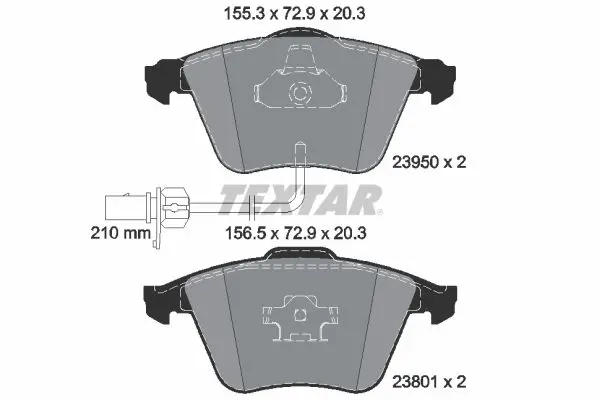 Textar 2395001 Колодки тормозные дисковые
