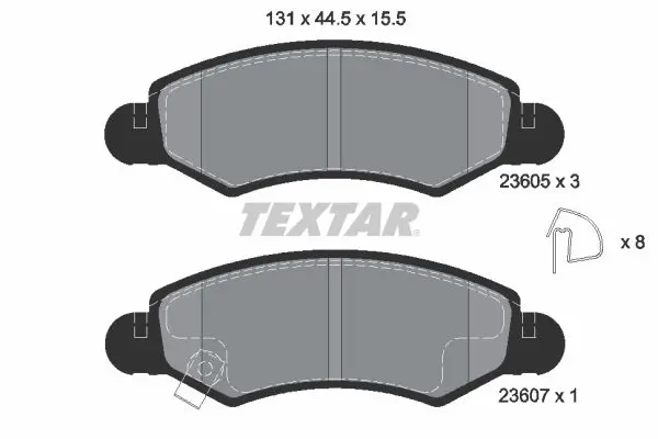 Textar 2360501 Комплект тормозных колодок